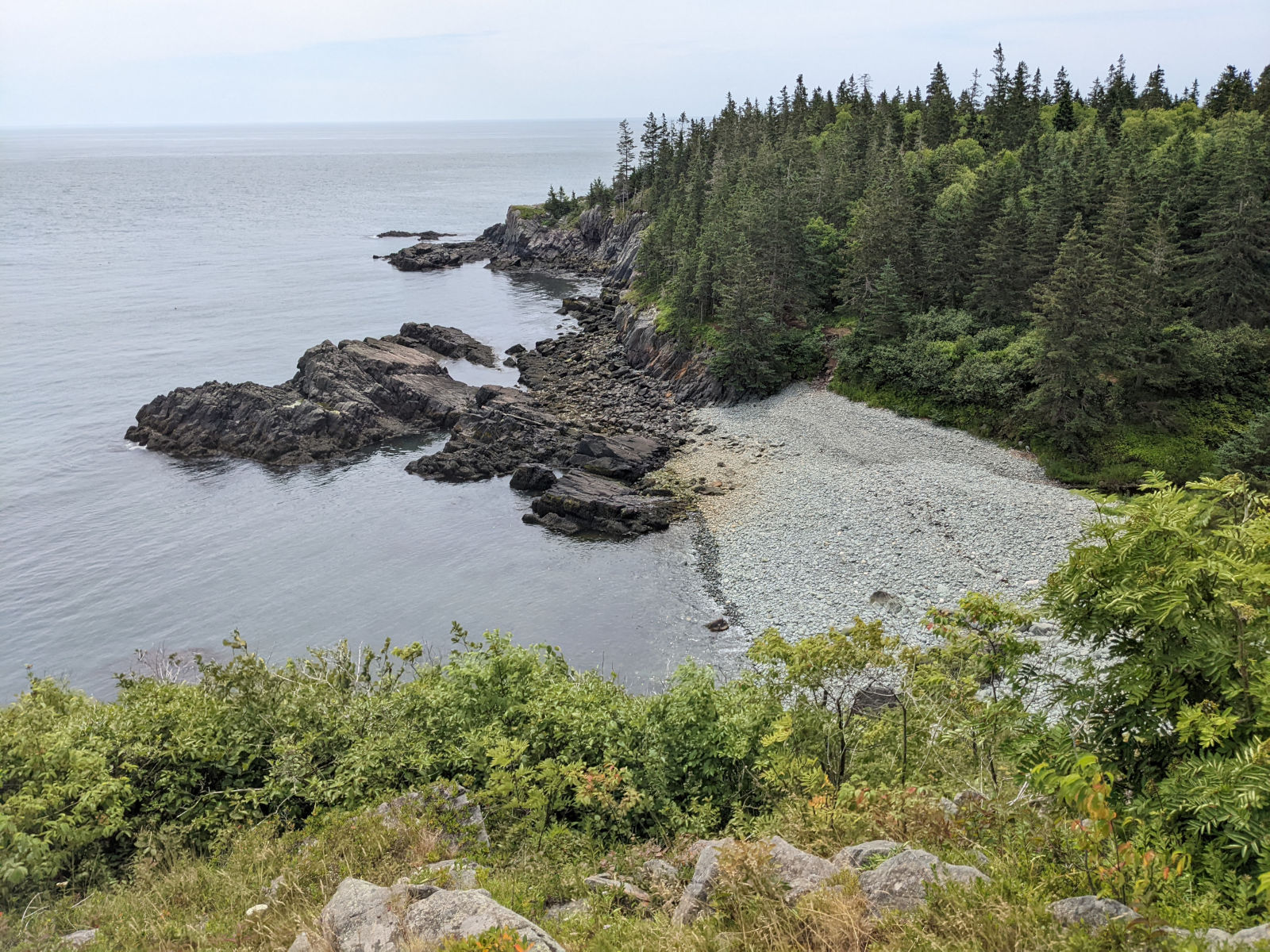 View of camp from nearby cliff