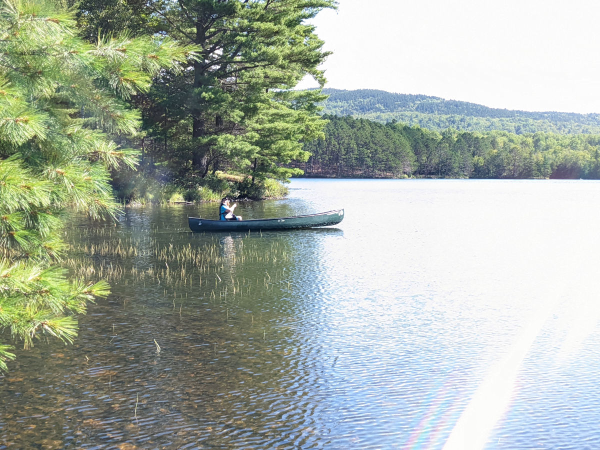 Fiona paddling away again