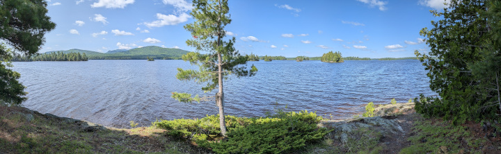 Panorama of the lake in good weather