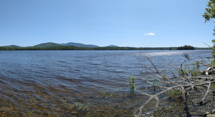 View of the lake from the spot we took our break