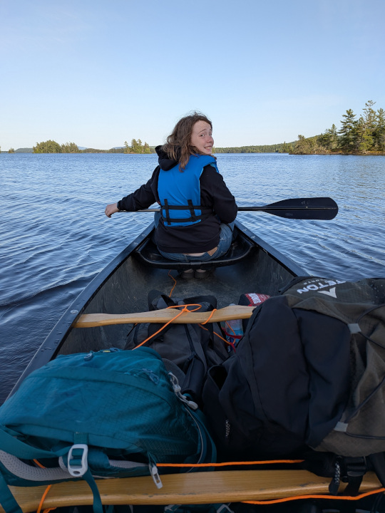 Fiona enjoying paddling in nice weather