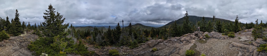 Panorama of Barrell Ridge mountain top