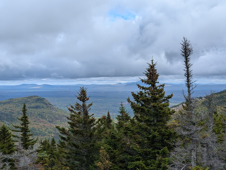 View from Barrell Ridge with mountains in foreground and background 3