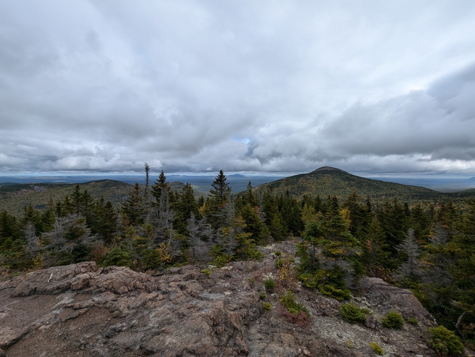 View from Barrell Ridge with mountains in foreground and background 8