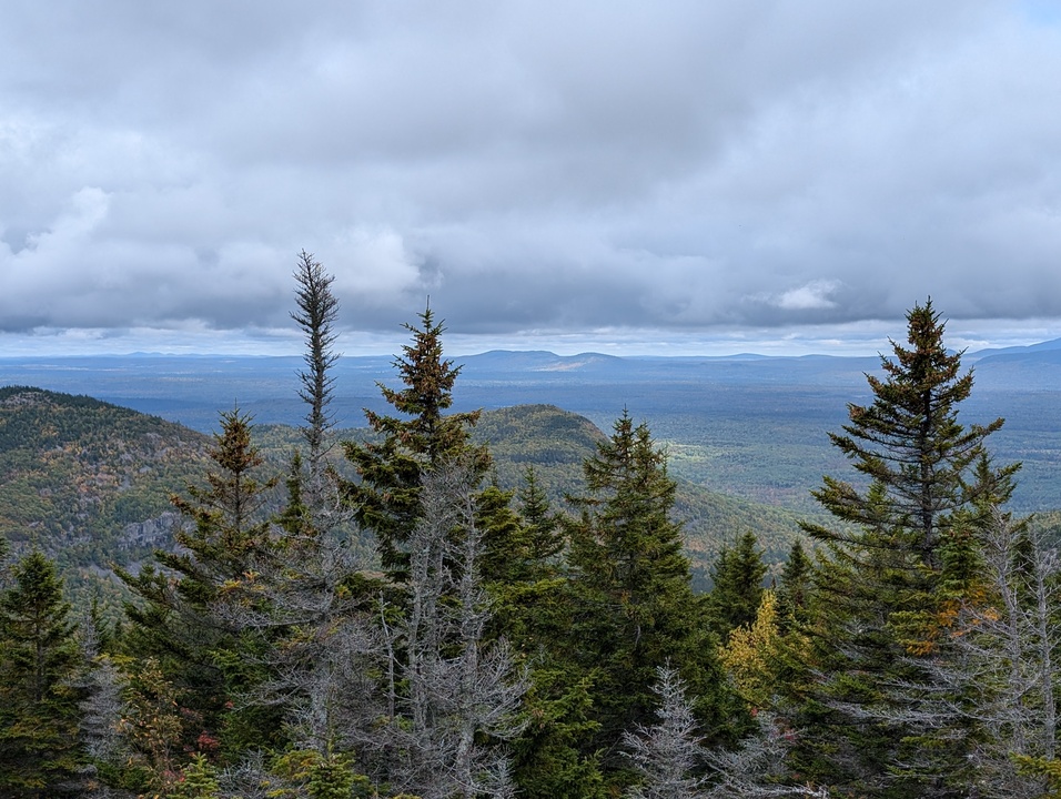 View from Barrell Ridge with mountains in foreground and background 9