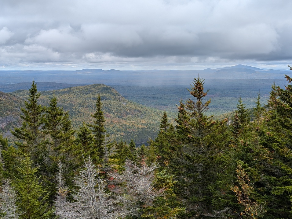 View from Barrell Ridge with mountains in foreground and background 13