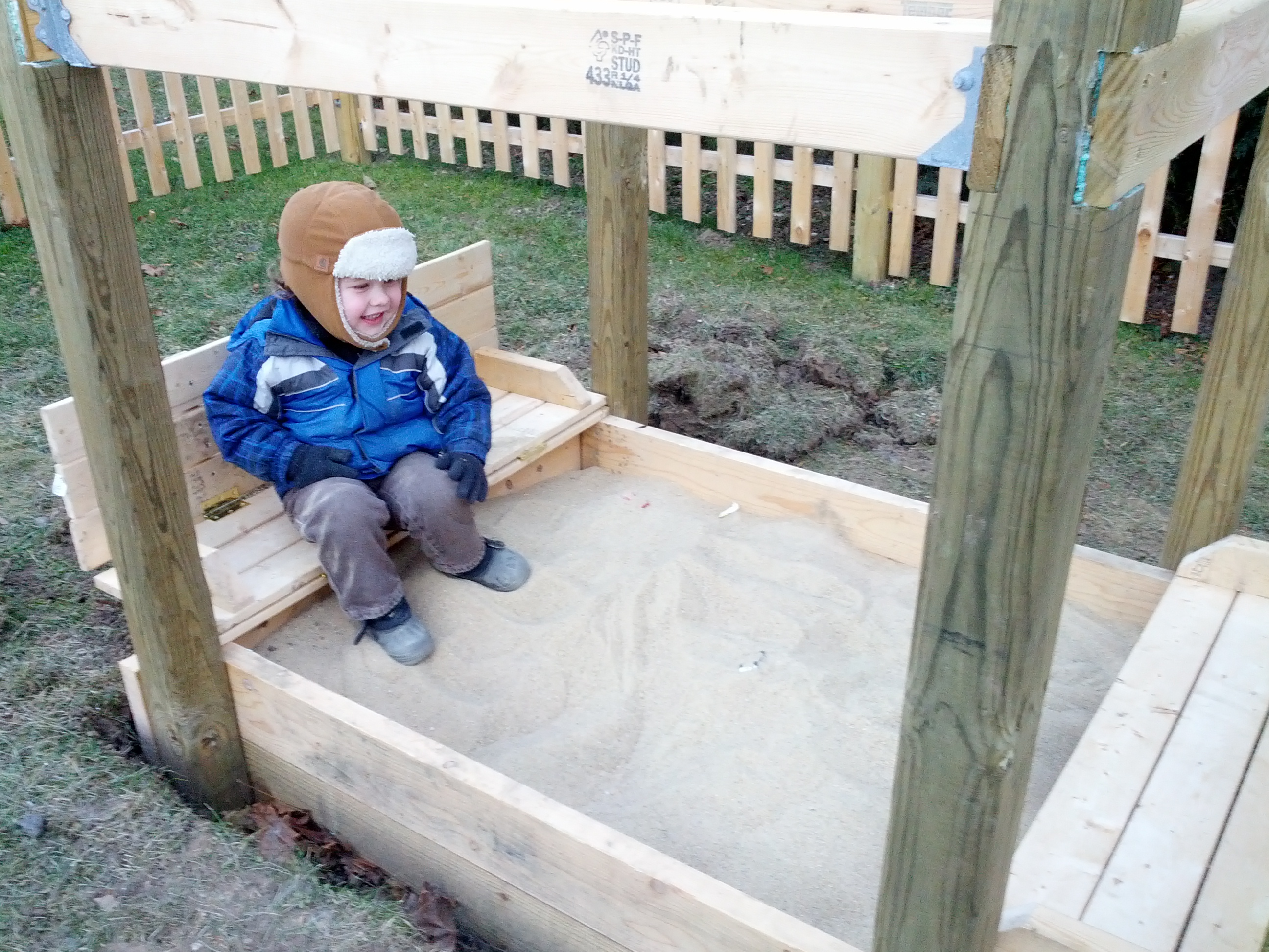 First time in the new sandbox (I finished it a little later in the year than I intended to)